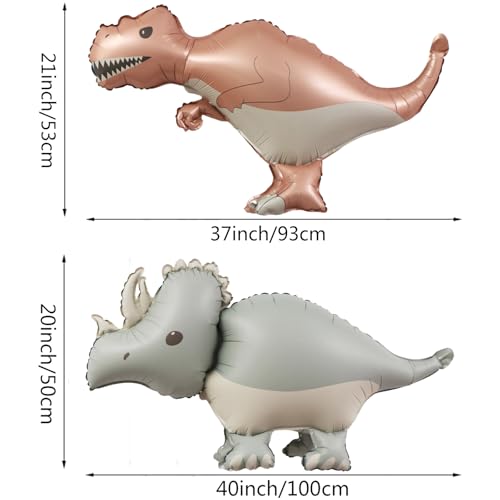 Image of Giant 3D Dinosaur Balloons Self Standing Cute Dinosaur Balloons Birthday Party Decorations Supplies