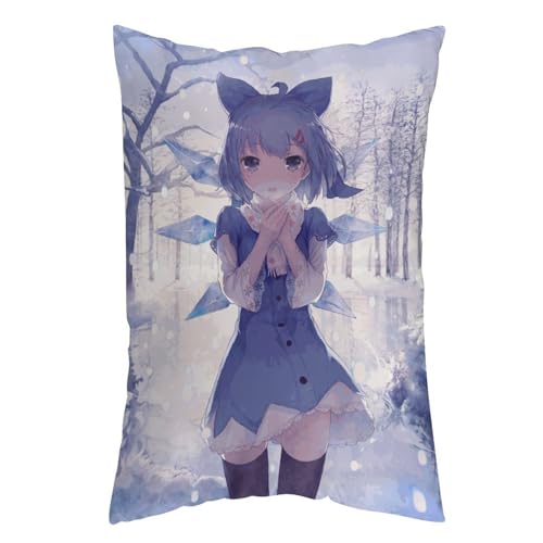 枕カバー 東方シリーズ チルノ かわいい ピローケース 76cm*50cm まくらカバー 寝具カバー ファスナー式 抱き枕 クッション 吸汗速乾 静電気対策強化 ソファクッションカバー 快適 肌に優しい 軽量 柔らかい ホテル品質 四節通用 家庭用 アニメ