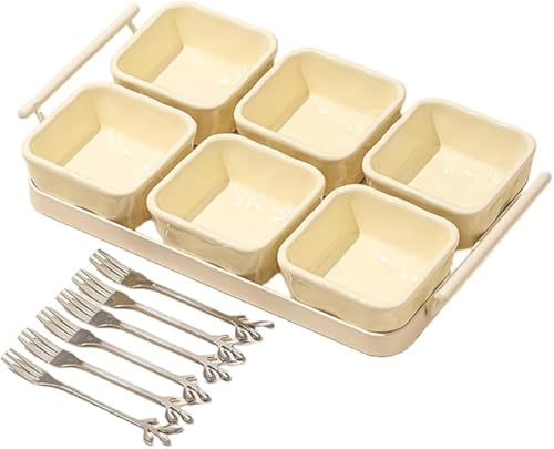 Zxyler 小皿 小鉢 セット 和食器 豆皿 陶磁器 漬物皿 醤油皿 前菜プレート 調味料皿 小分け皿 仕切り付きトレー ディナープレート 食洗機対応 電子レンジ可