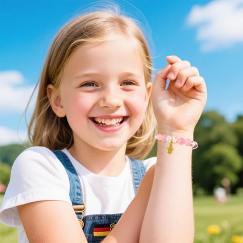 KUPITM6 Cadeau de rentrée des classes, bracelet ange gardien pour filles, remplissage de sac d'école, porte-bonheur pour cornet d'écolier, cadeau avec carte de vœux, boîte cadeau, 01, Plastique, no – vue 7