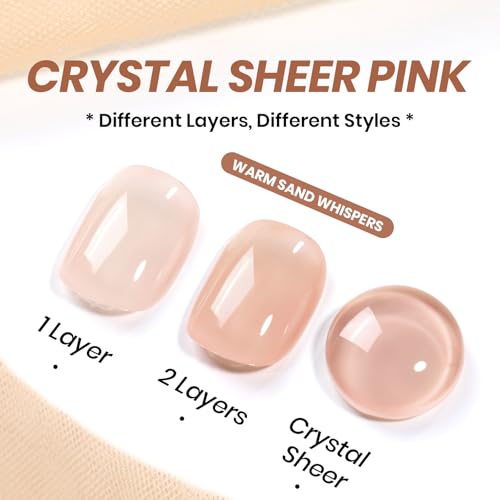 Gelab Cosmetics LLC Beetles Nude Gel Nail Polish - 15ml Neutral Brown Base Color Fall Gel Polish Nail Concealer Mocha Sheer Translucent Effect Soak Off UV LED French Nail Art Manicure