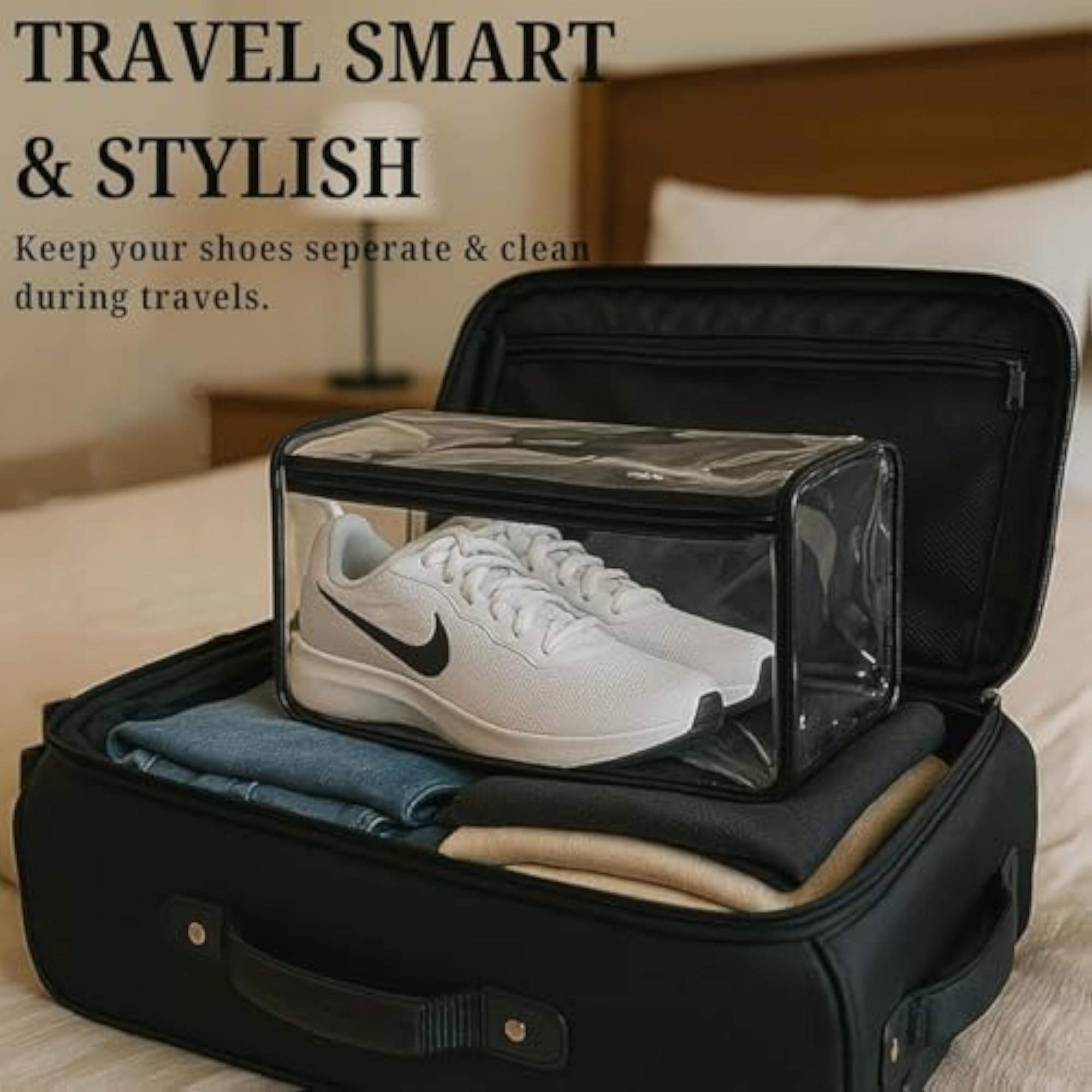 Transparent Waterproof Shoe Bag for Travel & Home