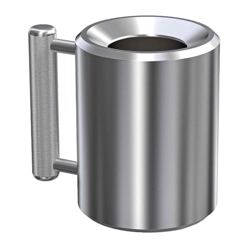 Taza de café con mancuernas pesadas, tazas de café con mancuernas, botella de metal ergonómica antideslizante, diseño divertido portátil para cerveza, agua, deportes al aire libre, entrenamiento