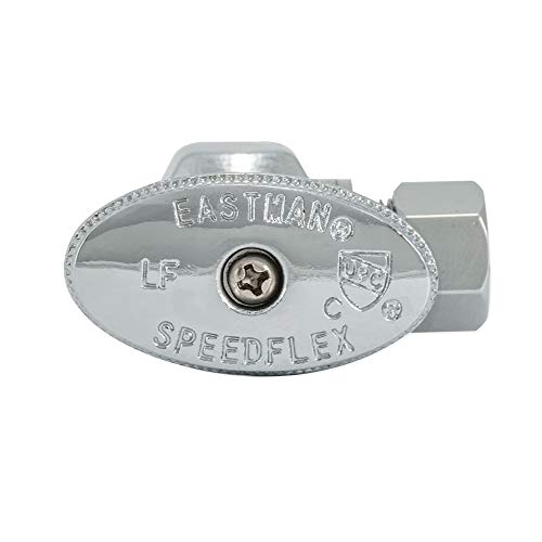 Eastman 1/2 Inch Fip X 3/8 Inch Od Compression Quarter Turn Angle Stop Valve, Brass Plumbing Fitting, Chrome, 10733Lf #TOP3