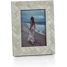 Zodax White Bone Braided Photo or Picture Frame 5x7