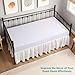 Twin Daybed Skirt 14 Inch Drop, Dust Ruffle Bed Skirts for Daybeds, Split Corners with Three Side Coverage (White)
