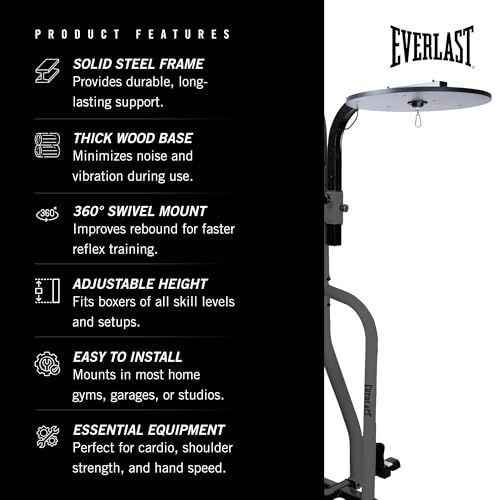 image for Everlast Adjustable Speed Bag Platform – Heavy-Duty Speed Bag Mount 