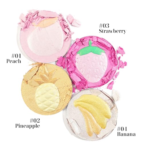 Highlighter Makeup Contour Palette, Long Lasting Shimmer Blush Luminizer, Smooth Highly Pigmented Glow, Highlighting Bronzer Powder Easy to Extend, Glitter Natural for Face Body 9g (#01 Peach) - Image 7