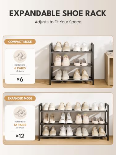 Image of Bumusty 3 Layer Tier Multipurpose Foldable Storage Rack, Bookshelf, ShoeShelf, Book Stand, Shoe Stand, Wardrobe Organizer for Clothes, Home, Library (3 Tier)