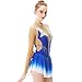 Blue,12_15Years,Handmade Figure Skating Dress for Girl Applique Ice Skating Stage Performance Dress Roller Competition Costumes