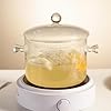 Glass Saucepan with Cover, 1.7L/57OZ Heat-resistant Glass Cooking Pots, Glass Pots for Cooking on Stove Cookware Set Stovetop Pot for Soup, Pasta,& Baby Food (57OZ) #2