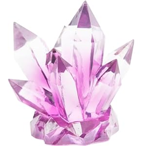 Penn-Plax Deco-Replicas Crystal Cluster Aquarium Decoration – Safe for Freshwater and Saltwater Fish Tanks – Amethyst Pink