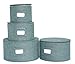 In This Space Teal Blue Hard-shell Round Plates Protector (Set-4)