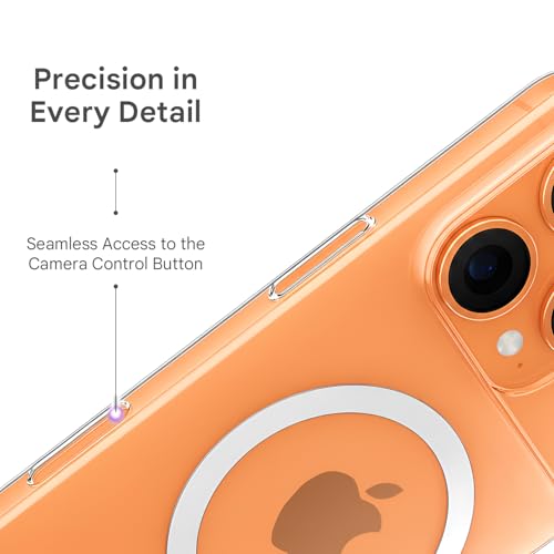 Image of Prolet Anti- Yellow Crystal Clear Hard Case Cover Compatible with iPhone 17 Pro Max with Magnetic Mag-Safe Wireless Charging Support, Shockproof Hard Back Cover (Transparent)