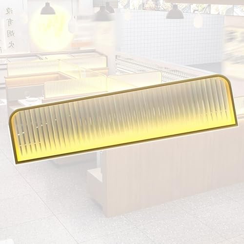Pantalla de división de luz LED para encimeras, divisor de vidrio decorativo para restaurante, comedor y separación de mesas, elegante divisor de habitación para privacidad y diseño estético