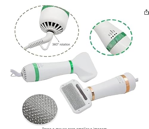 Secador e Escova Pet Profissional 2 em 1 Potrátil e Silencioso - banho e tosa com temperatura ajustá