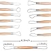 14PCS Ceramic Pottery Clay Ribbon Sculpting Tool Kit with Feather Wire Texture and Needle Detail Tools for Carving,Modeling,by Augernis
