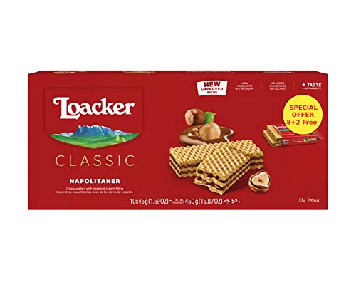 Loacker Napolitaner Classic Wafers 45 grams Promo Pack of 10