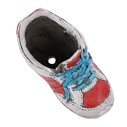 Yardwe Vaso Da Giardinaggio Imitazione Scarpa Ceramica Rosso Per Piante Succulente Decorazione Casa Da Interno Ed Esterno Arredamento Balcone e Scrivania