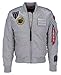 ALPHA INDUSTRIES MA- 1 Air Force Vestes, Silver, S Homme