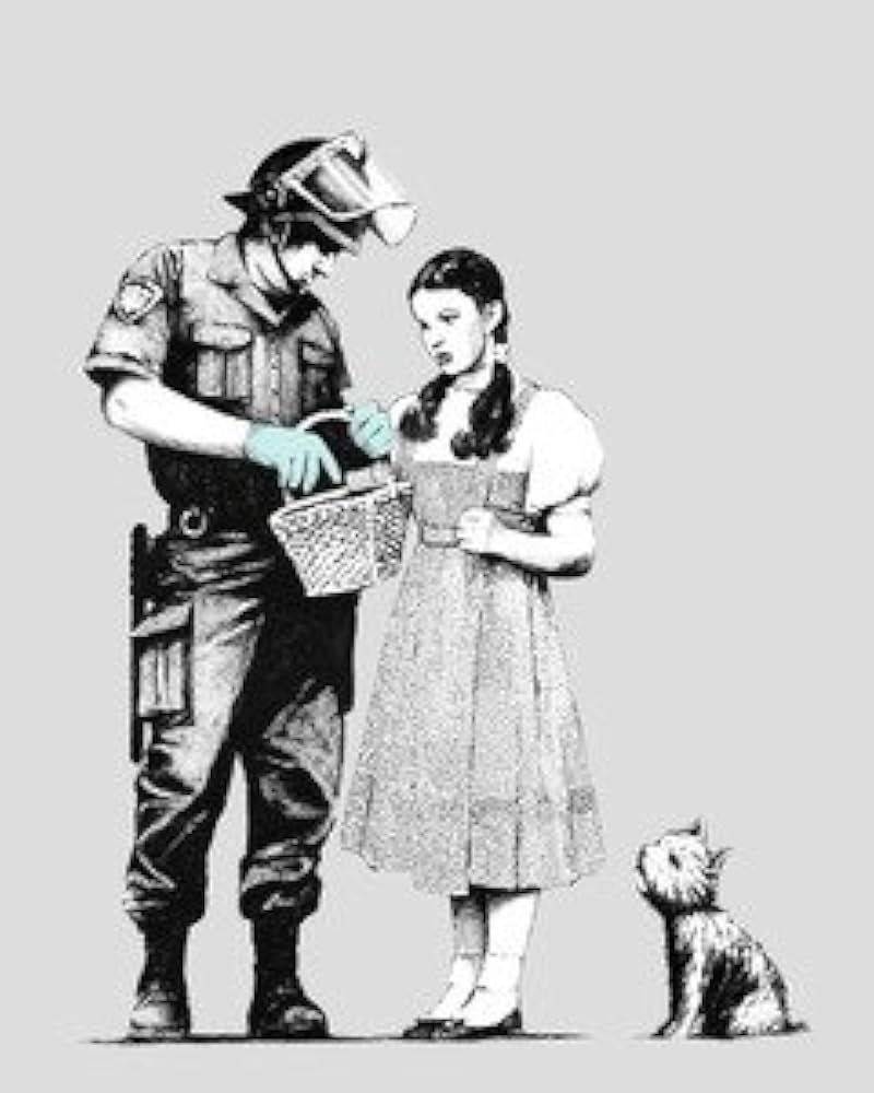 Amazon.com: Stop and Search, Banksy - Canvas OR Print Wall Art