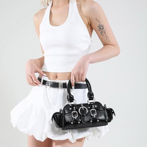 Women Bag Punk Styles Shoulder Bag PU Leather Handbag Fashion Crossbody Bag Top Handle Bag Trendy Commuting Bag4
