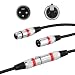 QWORK® 5 Stück 5M XLR Kabel, 3-pin XLR Mikrofonkabel Stecker auf Buchse, Störungsfreies XLR-Kabel, für Mikrofon, Lautsprecher, Audiomixer