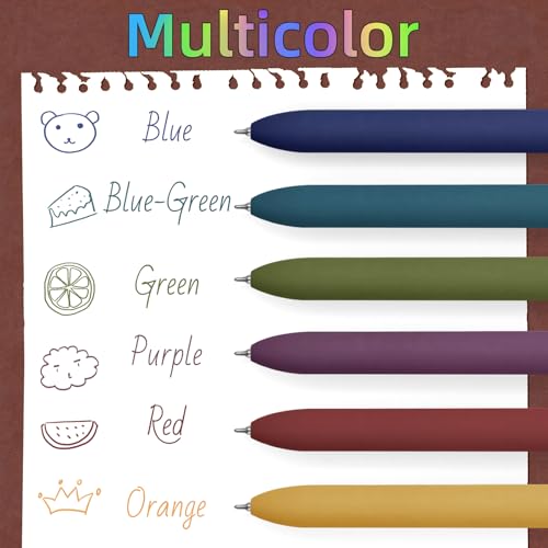 UIXJODO 6 Pcs Colored Gel Pens