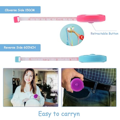 Cinta métrica flexible retractable 40 unidades 60 pulgadas miniatura 4
