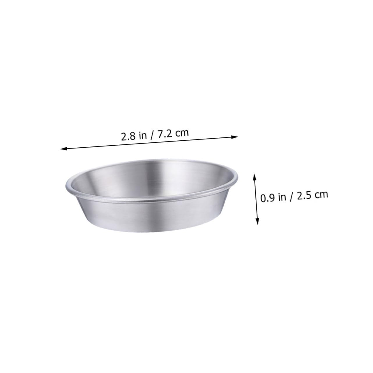 HOLIDYOYO 4pcs Round Saucer Condiment Dish Ketchup Plate Condiment Cups Sushi Dipping Bowls Condiment Sauce Cups Sauce Plate Egg Tart Tins Side Dishes Round Sauce Dish Silver Stainless Steel