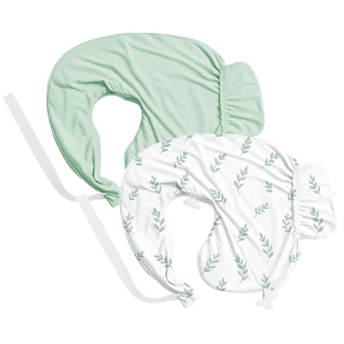 Image of Nursing Pillow Cover 2-Pack, Fits Wrap-Around U-Shaped Nursing Support Pillows (22 x 16 x 5 in), Soft & Breathable, Easy On /Off - Covers Only