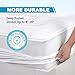 Queen Mattress Pad Cover Cooling Mattress Topper Pillow Top with Down Alternative Fill (8-21” Fitted Deep Pocket Queen Size) White
