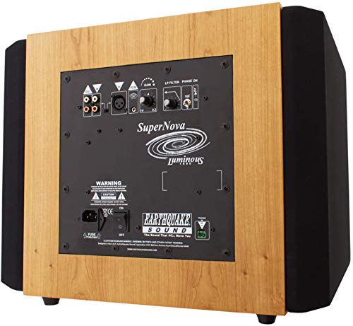 EARTHQUAKE Sound Supernova Luminous LU-12 12-Inch Powered Subwoofer with SLAPS V2 Passive Radiator, Cherry