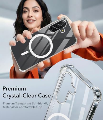 Image of Jkobi Shockproof Crystal-Clear Back Cover for Samsung Galaxy A36 5G (Magsafe Wireless Support | Drop & Camera Protection | Hard Polycarbonate)