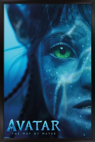Trends International Avatar: The Way Of Water (2022) - Face One Sheet Wall Poster, 34L x 22.4W, Black Framed Version