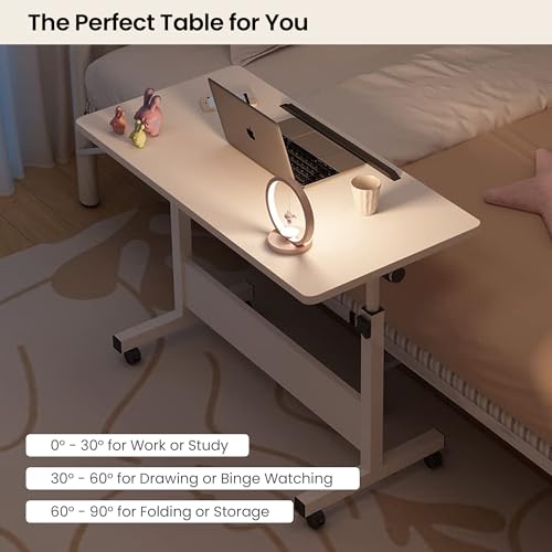 SAVYA HOME Multipurpose Manual Height Adjustable Table/Portable Table/Study Table Foldable(0-90 Degree)/Laptop Table/Writing Table/Table for... - Image 5