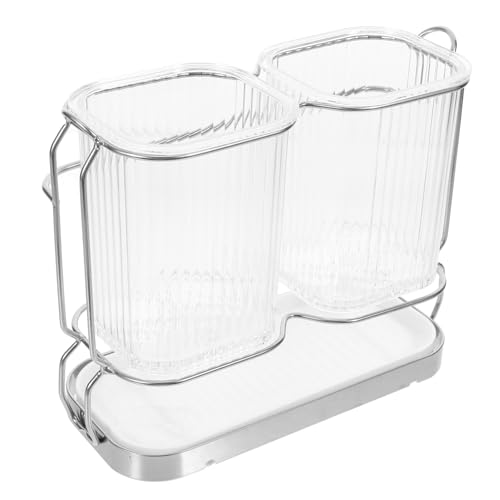 POPETPOP Soporte de Cubiertos de Pared para Cocina con Drenaje Organizador Versátil para Palillos y Cucharas Resistente y Compacto Ahorro de Espacio para Menaje Utensilios