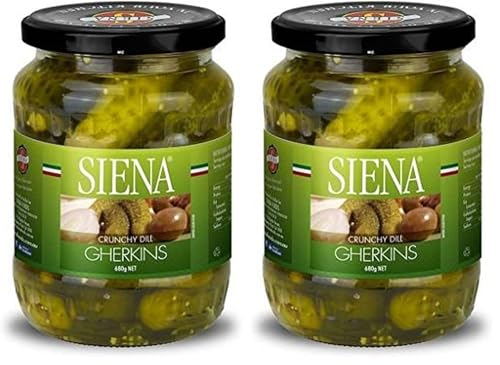 Siena Siena Crunchy Dill Gherkins, 680 g (Pack of 2)