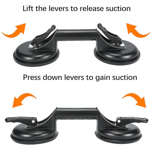 Image of Floor Gap Fixer Tool Heavy Duty Striking Surface Floor Gap Repair Tool, Aluminum Alloy Enhanced 2 Suction Cups with Double-sided Striking Points and Rubber Mallet for Laminate /Vinyl Flooring