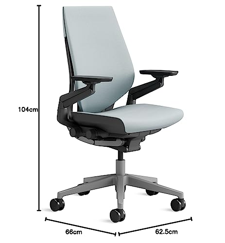 Image of Steelcase Gesture Ergonomic Office Chair with 360 Armrests and 3D Live Back Lumbar Support Storm Horizon 66 x 62.5 x 104 cm