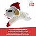 Multipet Holiday Lambchop with Santa Hat Plush Dog Toy, 10.5