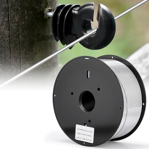 Gisafai 2000 ft 14 Gauge Aluminum Wire for Electric Fencing