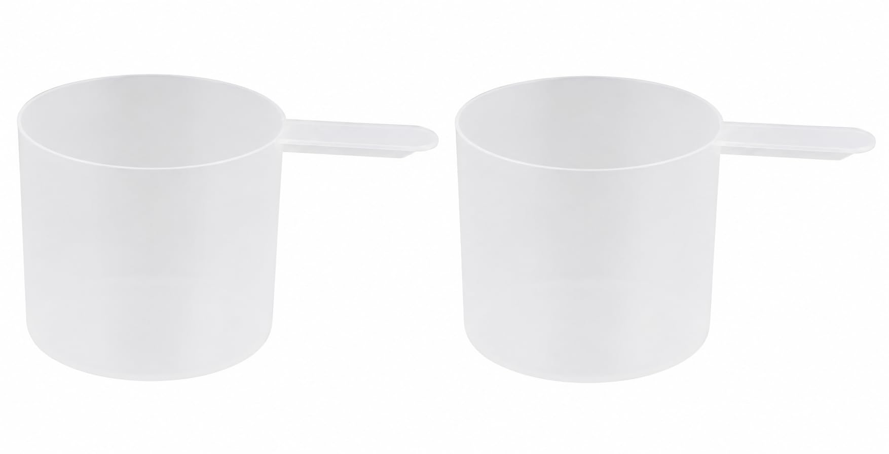 3/4 Cup (6 Oz. | 177 mL) Short Handle Scoop for Coffee, Protein Powder, Pet Food, Spices, Grains and Dry Goods – Plastic Food-Grade, BPA-Free Measuring Cup (Pack of 2)