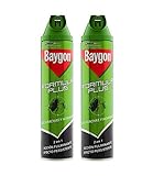 producto para eliminar cucarachas Cucarachas y hormigas Baygon - Formula Plus Cucarachas y Hormigas, Verde, 600 ml - Pack de 2 (Total 1200 ml)