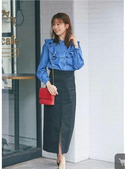 美品　アメリ　デニム　フリル デニムフリルスカート – RICORD