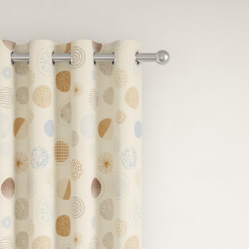Image of Wakefit Printed Blackout Long Door Curtains 9 Feet | Set of 1 | Upto 99% Room Darkening | Double Layered Fabric | Thermal Insulated & Noise Reducing Curtains for Living Room & Home Decor | Graweave