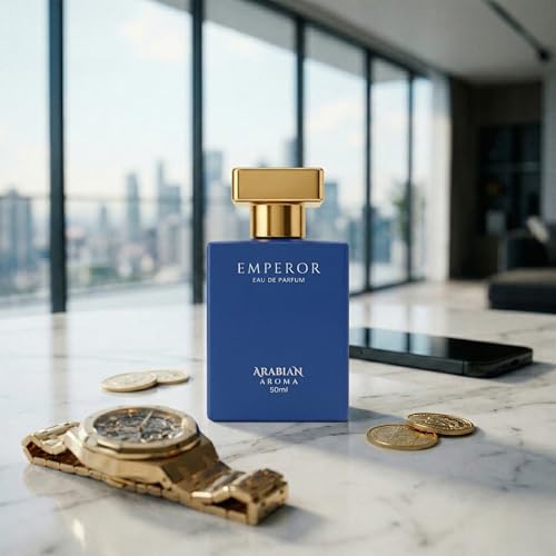 Image of Arabian Aroma Emperor Eau de Parfum, Fresh Citrus, Lavender & Tonka Bean Long Lasting Luxury Perfume, 50ml.