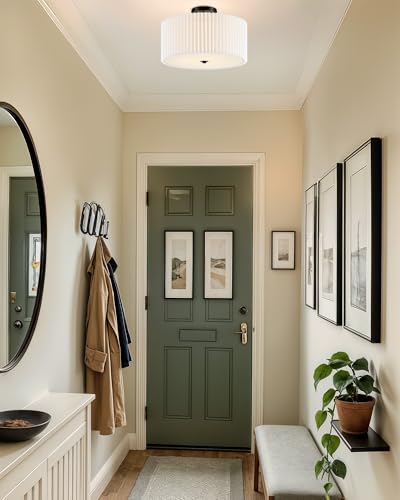 Image of VONLUCE Semi-Flush Mount Ceiling Light 15.7 inch, 3-Light Drum Light Fixture