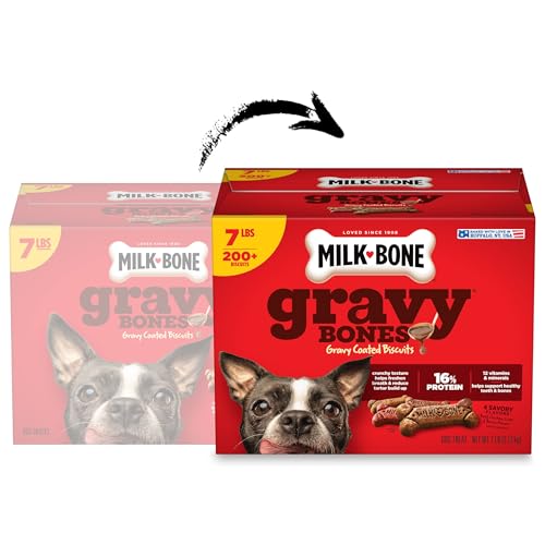 Image of Milk-Bone GravyBones Dog Biscuits, Gravy Coated Small Dog Treats, 7 Lb. Box