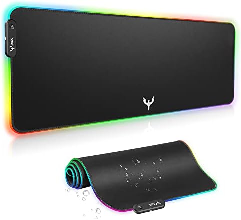 Blade Hawks Extra Large RGB Gaming Mouse Pad, Extended Soft LED Mouse Pad, Anti-Slip Rubber Base, Computer Keyboard Mousepad Mat (31.5 x 12 Inch)